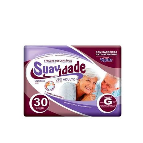 Fralda geriátrica suavidade c/30 uniades g Menor preço em Fralda geriátrica suavidade c/30 uniades g