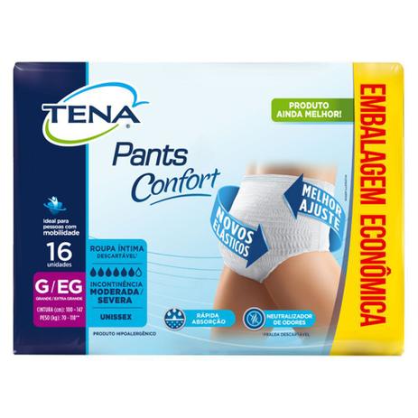 Fralda Geriátrica Tena Confort G/EG c/ 16 Unidades - TENA PANTS CONFORT Menor preço em Fralda Geriátrica Tena Confort G/EG c/ 16 Unidades - TENA PANTS CONFORT