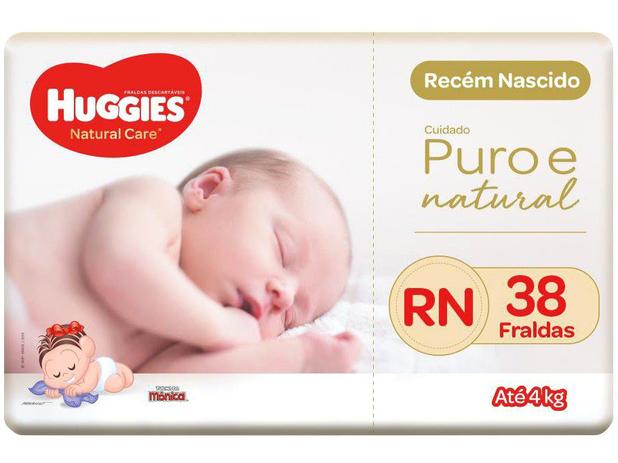 Fralda Huggies Premium Puro e Natural - Tam. RN 0 a 4kg 38 Unidades Menor preço em Fralda Huggies Premium Puro e Natural - Tam. RN 0 a 4kg 38 Unidades