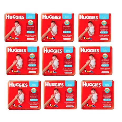Fralda Huggies Supreme Care RN Recém Nascido 9 pacotes c/18 unidades Menor preço em Fralda Huggies Supreme Care RN Recém Nascido 9 pacotes c/18 unidades