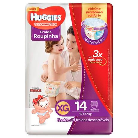 Fralda Huggies Supreme Care Roupinha Jumbo Xg 14 Unidades é boa?