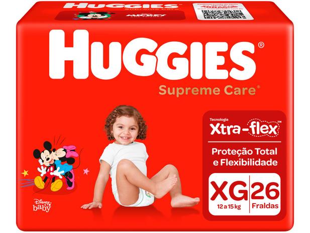 Fralda Huggies Supreme Care - Tam. XG 12 a 15kg 26 Unidades