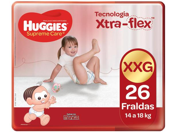 Fralda Huggies Supreme Care - Tam. XXG 14 a 18kg 26 Unidades Menor preço em Fralda Huggies Supreme Care - Tam. XXG 14 a 18kg 26 Unidades