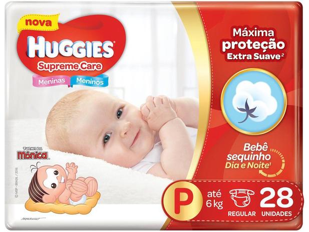 Fralda Huggies Turma da Mônica Supreme Care - Tam. P 0 a 6kg 28 Unidades é boa?