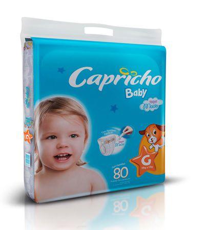 Fralda Infantil Capricho Baby Super Jumbo - G - 80 Unidades Menor preço em Fralda Infantil Capricho Baby Super Jumbo - G - 80 Unidades