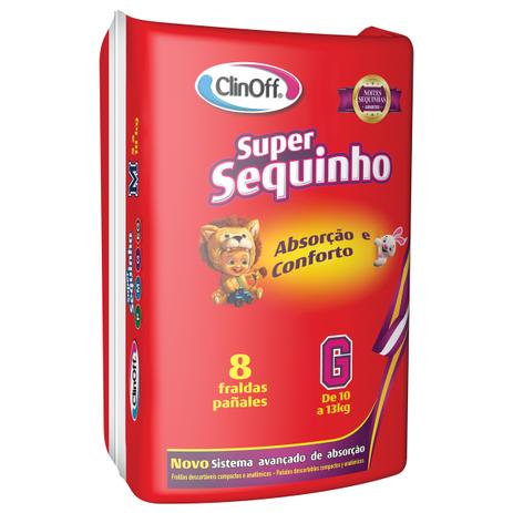 Fralda infantil clin off c/8 super sequinho gd Menor preço em Fralda infantil clin off c/8 super sequinho gd