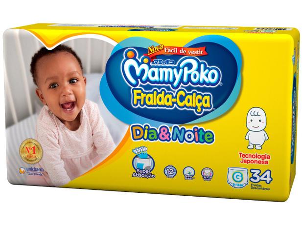 Fralda MamyPoko Dia e Noite Calça Tam. G - 9 a 14kg 34 Unidades Menor preço em Fralda MamyPoko Dia e Noite Calça Tam. G - 9 a 14kg 34 Unidades