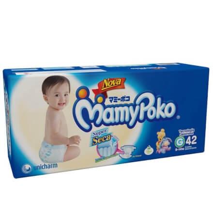 Fralda MamyPoko Super Seca Tamanho G 42 Unidades MEGA Menor preço em Fralda MamyPoko Super Seca Tamanho G 42 Unidades MEGA