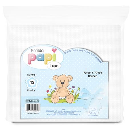 Fralda papi luxo branca 70cm x 70cm pct 15 un - Papi fraldas Menor preço em Fralda papi luxo branca 70cm x 70cm pct 15 un - Papi fraldas