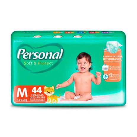Fralda Personal Soft & Protect Tamanho M com 44 Fraldas Descartáveis Menor preço em Fralda Personal Soft & Protect Tamanho M com 44 Fraldas Descartáveis
