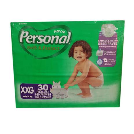 Fralda Personal Soft & Protect Tamanho XXG com 30 Fraldas Descartáveis Menor preço em Fralda Personal Soft & Protect Tamanho XXG com 30 Fraldas Descartáveis