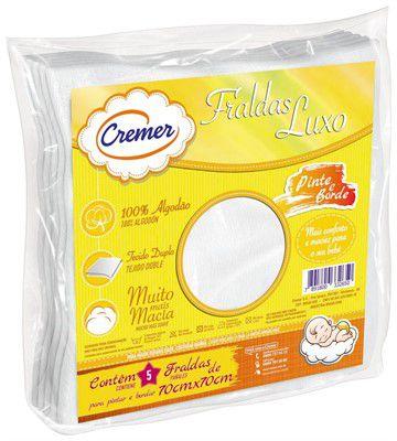 Fralda Pinte e Borde Luxo 5 unidades 70cm Cremer Menor preço em Fralda Pinte e Borde Luxo 5 unidades 70cm Cremer