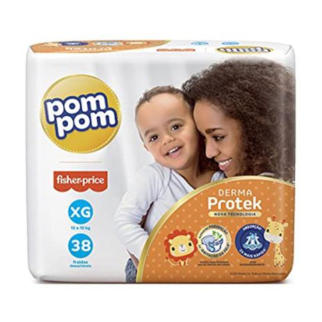 Fralda Pom Pom Derma Protek Tamanho XG com 38 Fraldas Descartáveis é ruim? Fralda Pom Pom Derma Protek Tamanho XG com 38 Fraldas Descartáveis é boa?