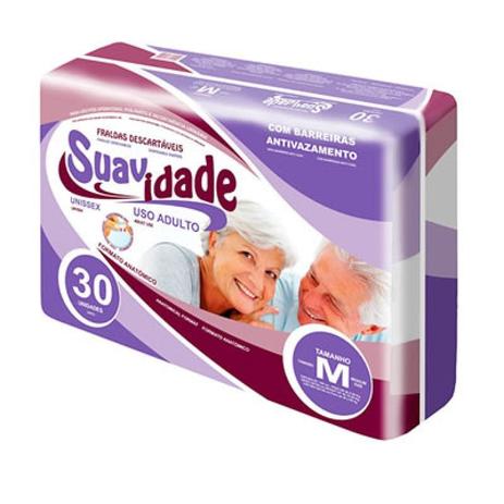 Fralda Suavidade Geriátrica M com 30 Unidades - Saúdebig Menor preço em Fralda Suavidade Geriátrica M com 30 Unidades - Saúdebig
