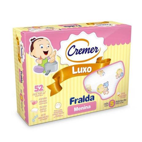 Fralda Tecido Cremer Luxo Estampada Menina 70x70 cm c/ 5 un Menor preço em Fralda Tecido Cremer Luxo Estampada Menina 70x70 cm c/ 5 un