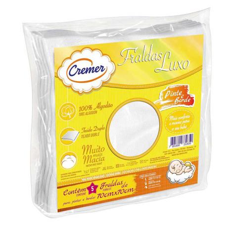 Fralda Tecido Cremer Pinte Borde 70 x 70 cm c/ 5 und Menor preço em Fralda Tecido Cremer Pinte Borde 70 x 70 cm c/ 5 und