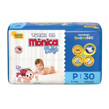 Fralda Turma Da Monica Baby Jumbo P Com 30 Unidades Fralda Descartavel Magazine Luiza