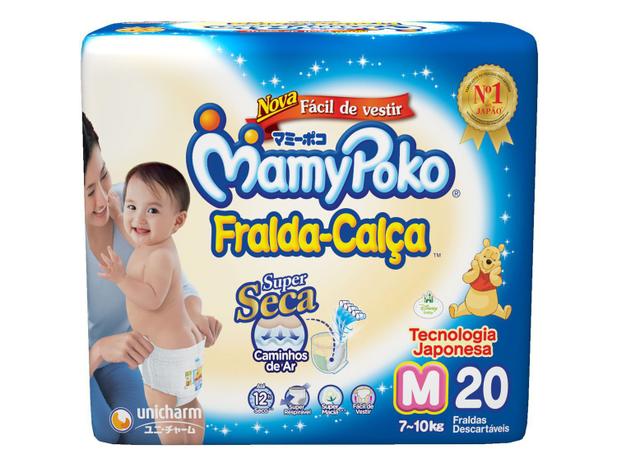 Fraldas Calça MamyPoko Regular Tam. M - 20 Unidades Menor preço em Fraldas Calça MamyPoko Regular Tam. M - 20 Unidades