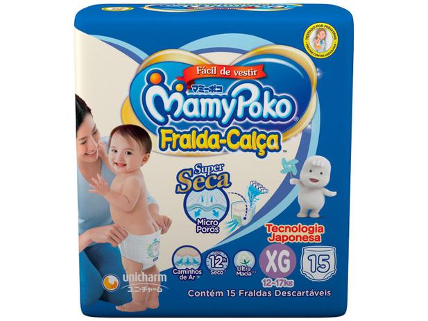 Fraldas Calça MamyPoko Regular Tam. XG - 15 Unidades Menor preço em Fraldas Calça MamyPoko Regular Tam. XG - 15 Unidades