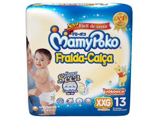 Fraldas Calça MamyPoko Regular Tam. XXG - 13 Unidades Menor preço em Fraldas Calça MamyPoko Regular Tam. XXG - 13 Unidades