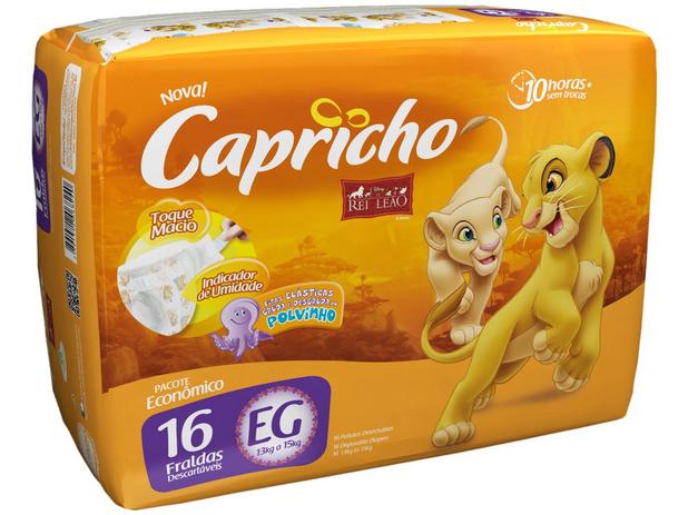 Fraldas Capricho Disney O Rei Leão Tam EG - 16 Unidades Menor preço em Fraldas Capricho Disney O Rei Leão Tam EG - 16 Unidades