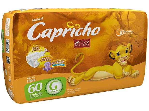 Fraldas Capricho Disney O Rei Leão Tam G - 60 Unidades Menor preço em Fraldas Capricho Disney O Rei Leão Tam G - 60 Unidades