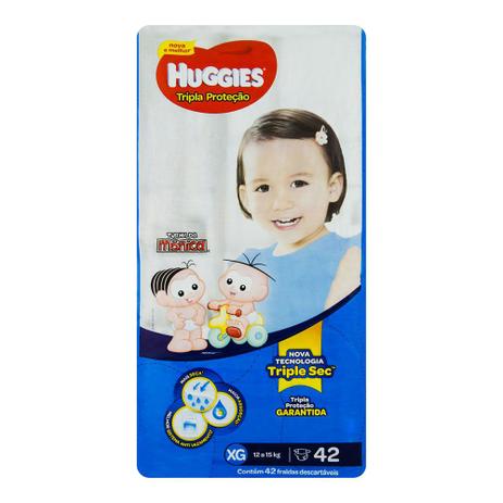 Fraldas Huggies Turma da Mônica Tripla Ação Tam. XG - 42 Unidades - Huggies - turma da mônica Menor preço em Fraldas Huggies Turma da Mônica Tripla Ação Tam. XG - 42 Unidades - Huggies - turma da mônica