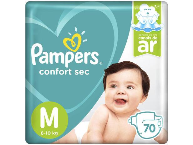 Fraldas Pampers Confort Sec Tam. M 70 Unidades - Extra Sec Pods