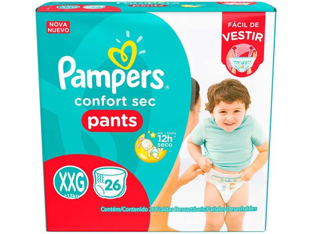 Fraldas Pampers Pants Confort Sec Tam. XXG - 26 Unidades