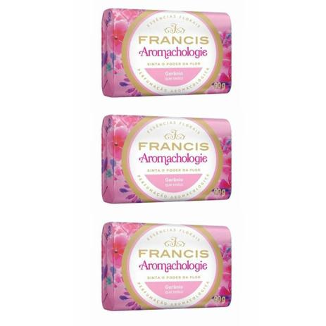 Francis Aromachologie Gerânio Sabonete 90g (Kit C/03) Menor preço em Francis Aromachologie Gerânio Sabonete 90g (Kit C/03)