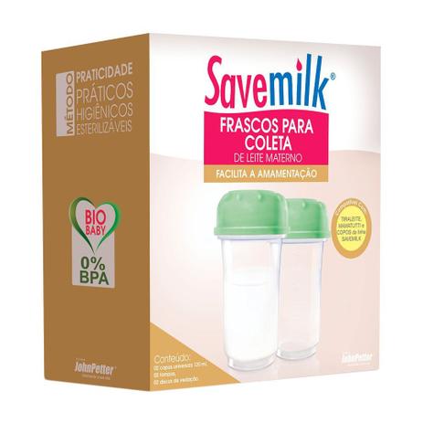 Frascos para coleta de Leite Materno 02 Unidades Linha The Best Milk by Savemilk Menor preço em Frascos para coleta de Leite Materno 02 Unidades Linha The Best Milk by Savemilk
