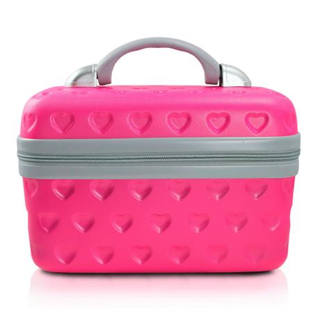 Frasqueira Love Pink Jacki Design Ideal para Maquiagem Menor preço em Frasqueira Love Pink Jacki Design Ideal para Maquiagem