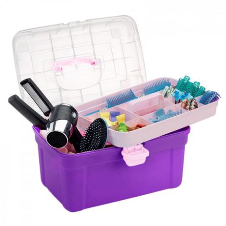 Frasqueira Maleta Organizadora Grande Roxa com Bandeja nitronplast Menor preço em Frasqueira Maleta Organizadora Grande Roxa com Bandeja nitronplast