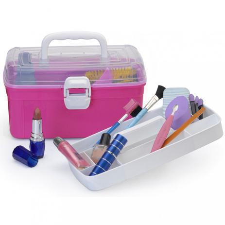 Frasqueira Maleta Organizadora Media Pink com Bandeja Nitronplast Menor preço em Frasqueira Maleta Organizadora Media Pink com Bandeja Nitronplast
