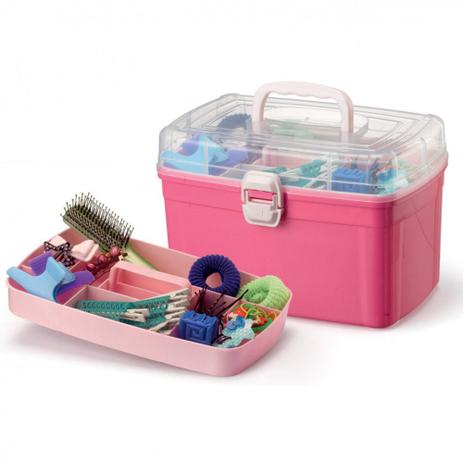 Frasqueira Maleta Organizadora Media Rosa com Bandeja Nitronplast Menor preço em Frasqueira Maleta Organizadora Media Rosa com Bandeja Nitronplast
