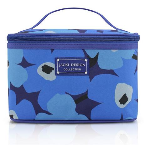 Frasqueira necessaire bolsinha viagem maquiagem acessorios estampado flores jacki design azul é boa?