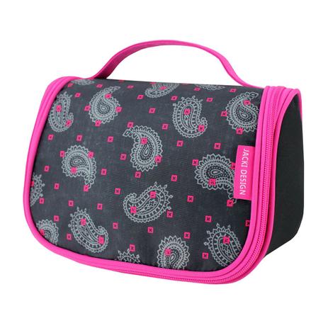Frasqueira necessaire de viagem com alça estampada jacki design preto ameba Menor preço em Frasqueira necessaire de viagem com alça estampada jacki design preto ameba