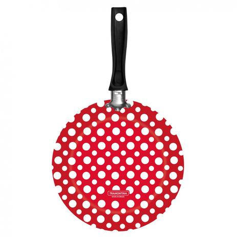 Frigideira Alumínio Antiaderente Estampada 22cm Tramontina Vermelho Menor preço em Frigideira Alumínio Antiaderente Estampada 22cm Tramontina Vermelho