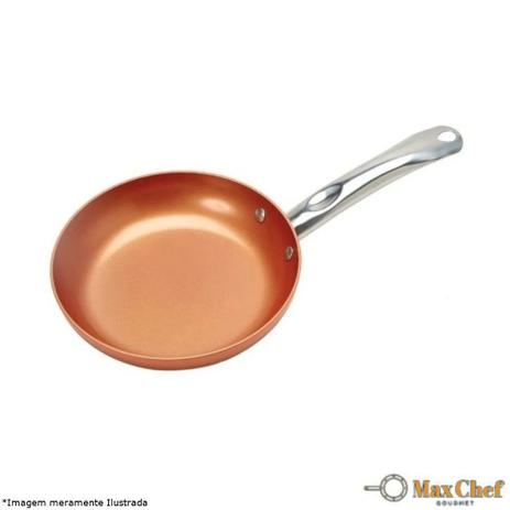 Frigideira Antiaderente 24 cm Cerâmica e Cobre/Titânio - MaxChef Menor preço em Frigideira Antiaderente 24 cm Cerâmica e Cobre/Titânio - MaxChef