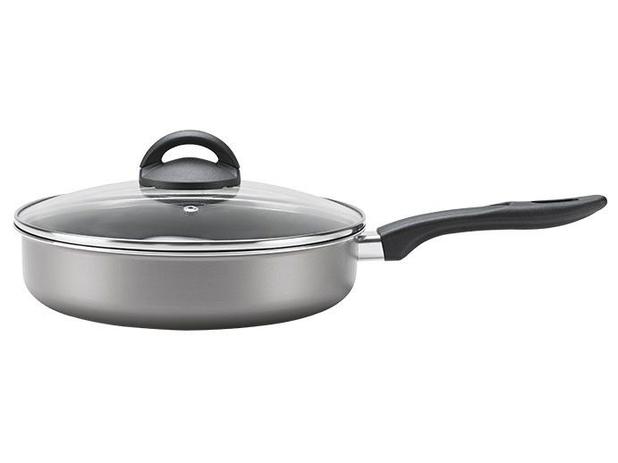 Frigideira Antiaderente Brinox 24cm com Tampa - Prata Chilli 7014/371 Menor preço em Frigideira Antiaderente Brinox 24cm com Tampa - Prata Chilli 7014/371