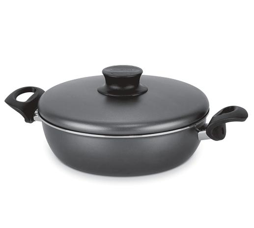 Frigideira Antiaderente com Alças e Tampa Paris Tramontina - Preto / 22 Cm Menor preço em Frigideira Antiaderente com Alças e Tampa Paris Tramontina - Preto / 22 Cm