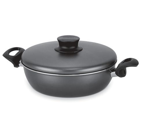 Frigideira Antiaderente com Alças e Tampa Paris Tramontina - Preto / 26 Cm Menor preço em Frigideira Antiaderente com Alças e Tampa Paris Tramontina - Preto / 26 Cm