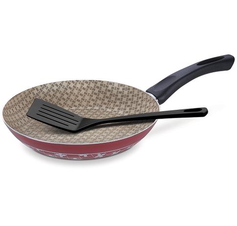 Frigideira Antiaderente com Espátula Paris Tramontina - Vermelho / 30 Cm Menor preço em Frigideira Antiaderente com Espátula Paris Tramontina - Vermelho / 30 Cm