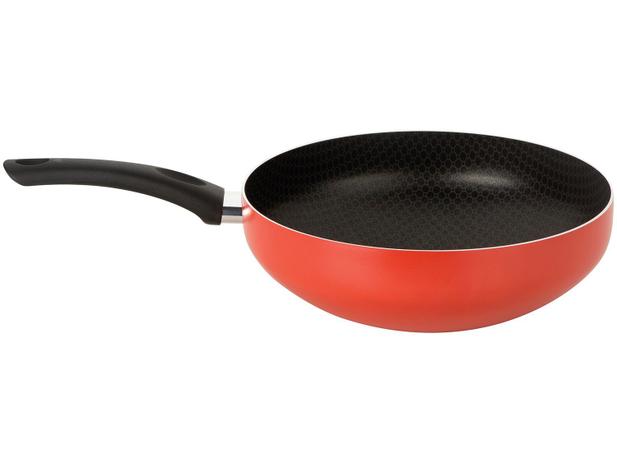 Frigideira Antiaderente Multiflon Wok Color 77228 - Coral 28cm Menor preço em Frigideira Antiaderente Multiflon Wok Color 77228 - Coral 28cm