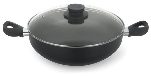Frigideira antiaderente wok com alça e tampa (gm) 54428 - multiflon Menor preço em Frigideira antiaderente wok com alça e tampa (gm) 54428 - multiflon