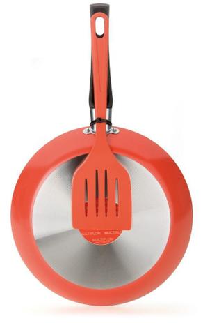 Frigideira com Espátula 22 cm Coral - Multiflon Menor preço em Frigideira com Espátula 22 cm Coral - Multiflon