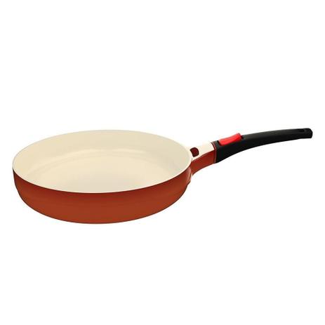 Frigideira com Revestimento Cerâmico 28cm Le Cook Laranja com Cabo Destacável LC1814 Menor preço em Frigideira com Revestimento Cerâmico 28cm Le Cook Laranja com Cabo Destacável LC1814