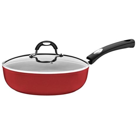 Frigideira Com Tampa Tramontina Mônaco 20858724 24cm Vermelha Menor preço em Frigideira Com Tampa Tramontina Mônaco 20858724 24cm Vermelha