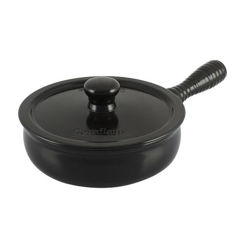 Frigideira De Cerâmica Premiere+ Com Tampa 20Cm Preta Ceraflame Menor preço em Frigideira De Cerâmica Premiere+ Com Tampa 20Cm Preta Ceraflame
