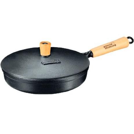 Frigideira De Ferro Fundido Com Tampa De Ferro 25cm Diâmetro - Panela mineira Menor preço em Frigideira De Ferro Fundido Com Tampa De Ferro 25cm Diâmetro - Panela mineira